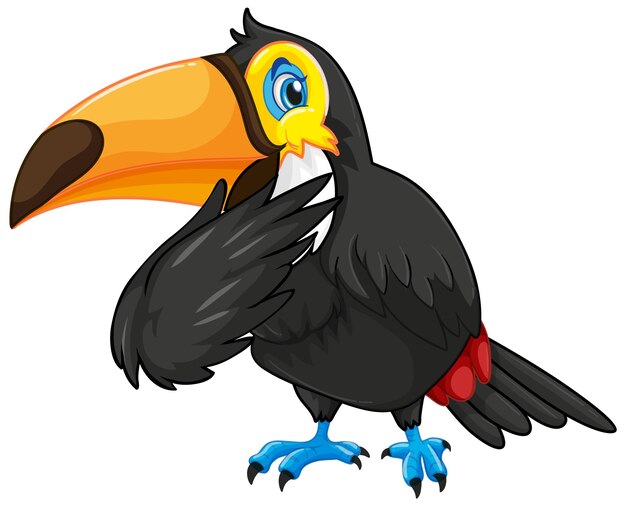 Personaje de dibujos animados de aves tucán