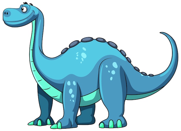 Vector gratuito personaje de dibujos animados de brachiosaurus aislado