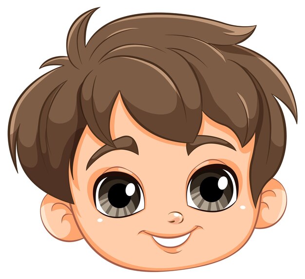 Personaje de dibujos animados de chico alegre