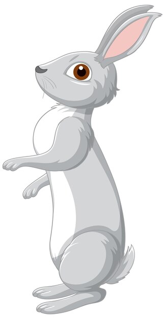 Personaje de dibujos animados de conejo blanco
