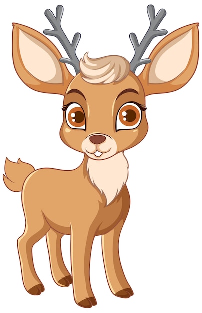 Vector gratuito el personaje de dibujos animados de cute deer