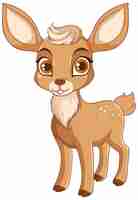 Vector gratuito el personaje de dibujos animados de cute deer