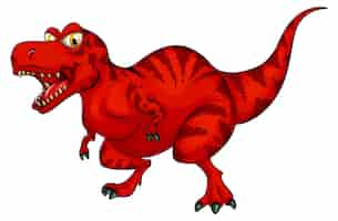 Vector gratuito un personaje de dibujos animados de dinosaurio raptorex