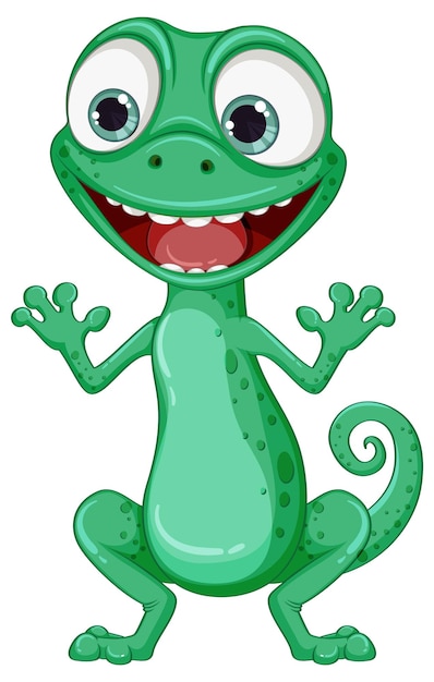 Vector gratuito personaje de dibujos animados divertido lagarto