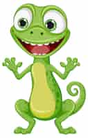 Vector gratuito personaje de dibujos animados divertido lagarto