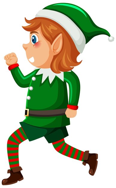 Personaje de dibujos animados de duende navideño