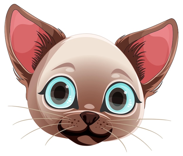Vector gratuito el personaje de dibujos animados del gato lindo