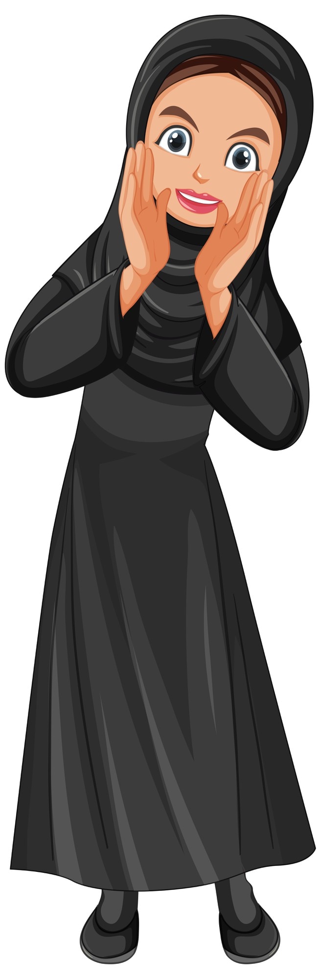 Vector gratuito personaje de dibujos animados hermosa dama árabe