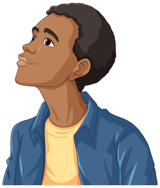 Vector gratuito personaje de dibujos animados de hombre africano