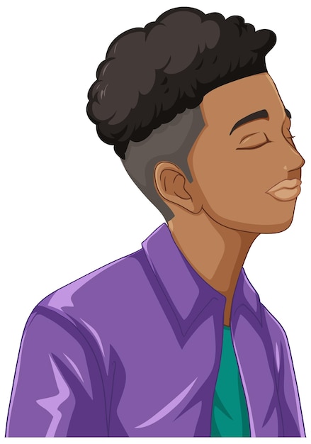 Vector gratuito personaje de dibujos animados de hombre africano