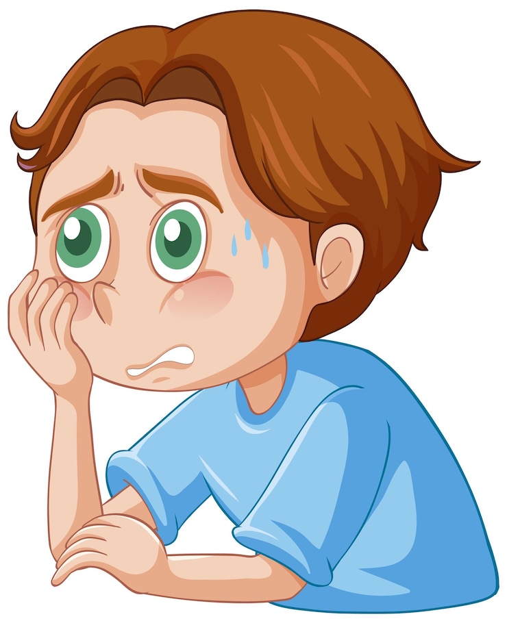 Vector gratuito personaje de dibujos animados de hombre estresado
