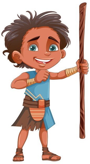 Personaje de dibujos animados indígenas aislado