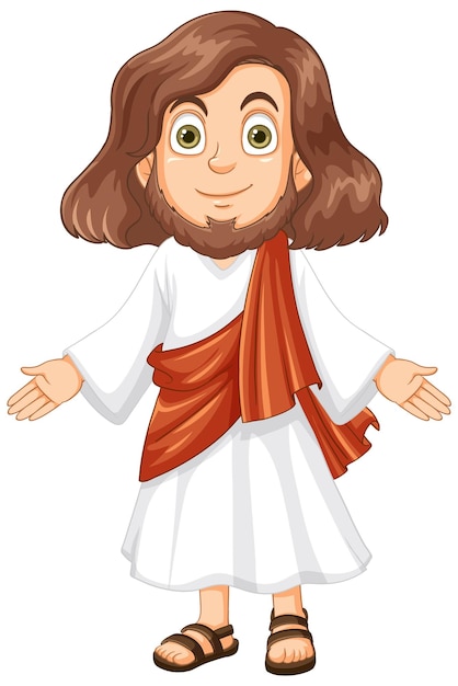 Personaje de dibujos animados de jesucristo