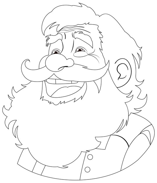 Personaje de dibujos animados de leñador viejo sonriente