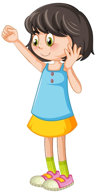 personaje de dibujos animados linda chica