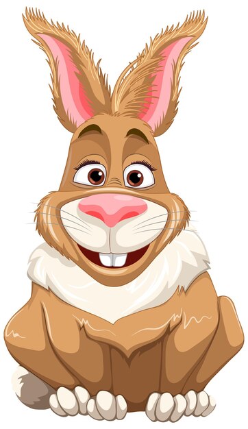 Personaje de dibujos animados lindo conejo