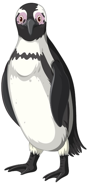 Vector gratuito personaje de dibujos animados lindo pingüino