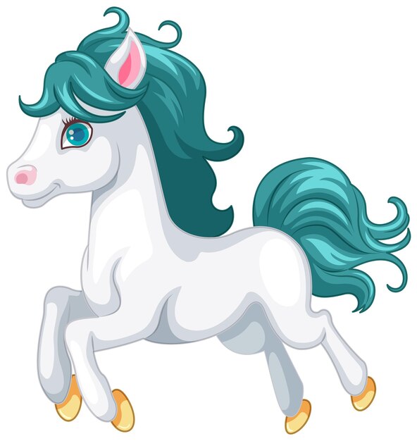 Personaje de dibujos animados lindo unicornio