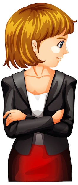 Vector gratuito personaje de dibujos animados de mujer trabajadora de negocios