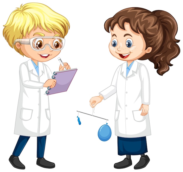 Personaje de dibujos animados de niños científico | Vector Gratis Personaje de dibujos animados de niños científico | Vector Gratis