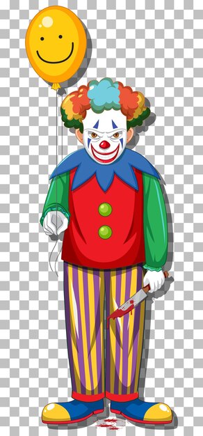 Personaje de dibujos animados de payaso aterrador