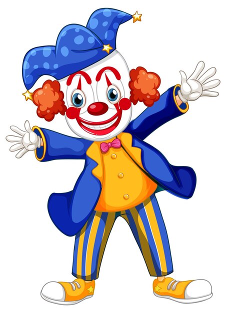 Personaje de dibujos animados de payaso colorido