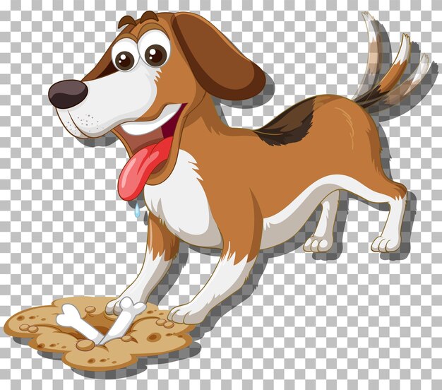 Personaje de dibujos animados de perro beagle
