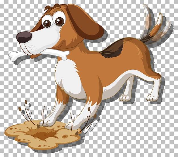 Vector gratuito personaje de dibujos animados de perro beagle