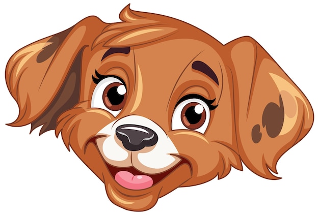 Vector gratuito el personaje de dibujos animados del perro lindo