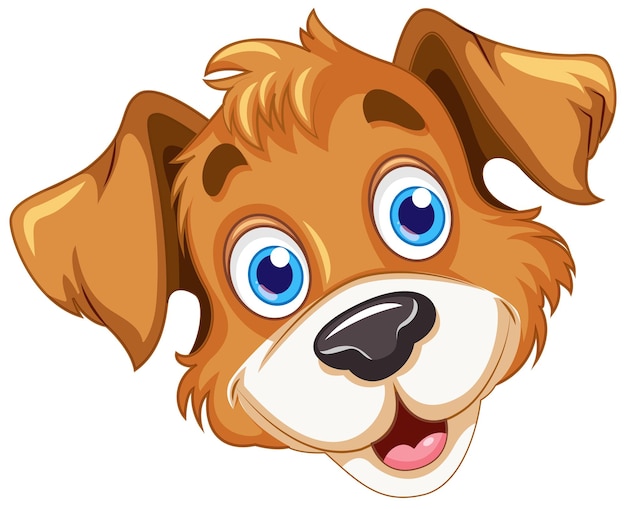 Vector gratuito el personaje de dibujos animados del perro lindo