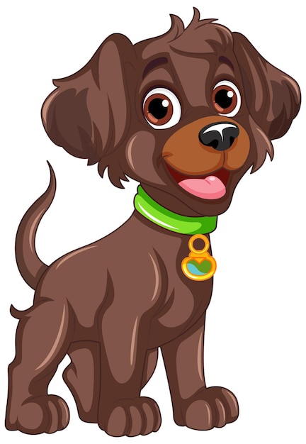 Personaje de dibujos animados de perro marrón