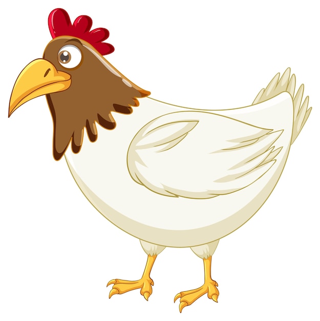 Un personaje de dibujos animados de pollo