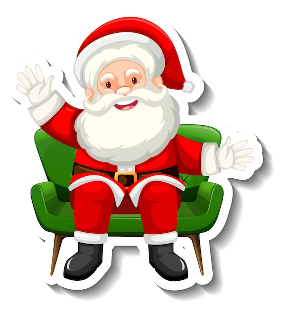 Vector gratuito personaje de dibujos animados de santa claus