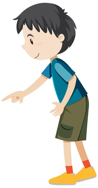 Personaje de dibujos animados simple chico activo