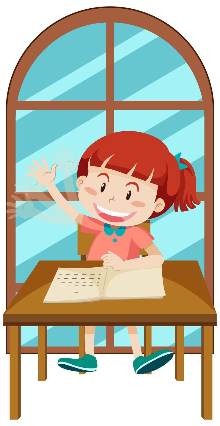 Vector gratuito personaje de dibujos animados simple estudiante chica