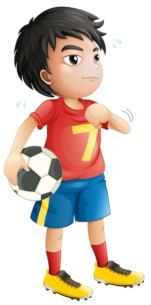 Vector gratuito un personaje de futbolista