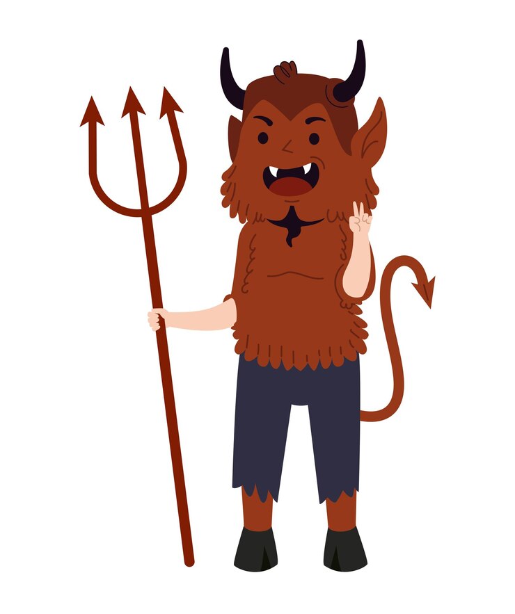 Vector gratuito el personaje de halloween, el diablo.