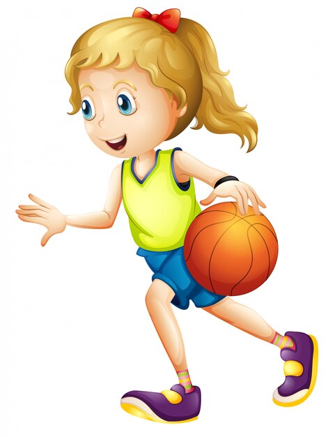 Personaje de jugador de baloncesto femenino