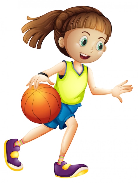 Personaje de jugador de baloncesto femenino