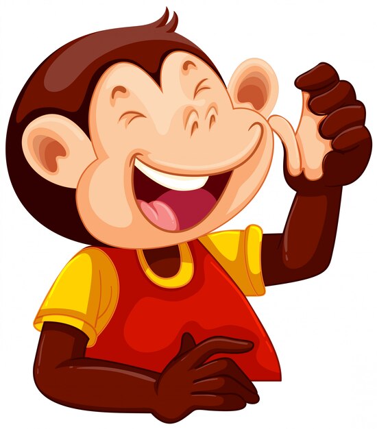 Un personaje mono feliz