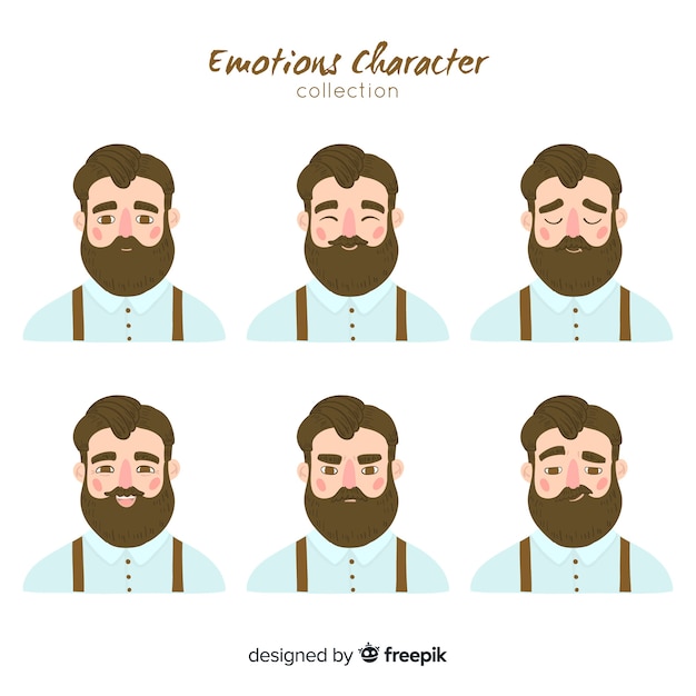 Vector gratuito personaje mostrando emociones