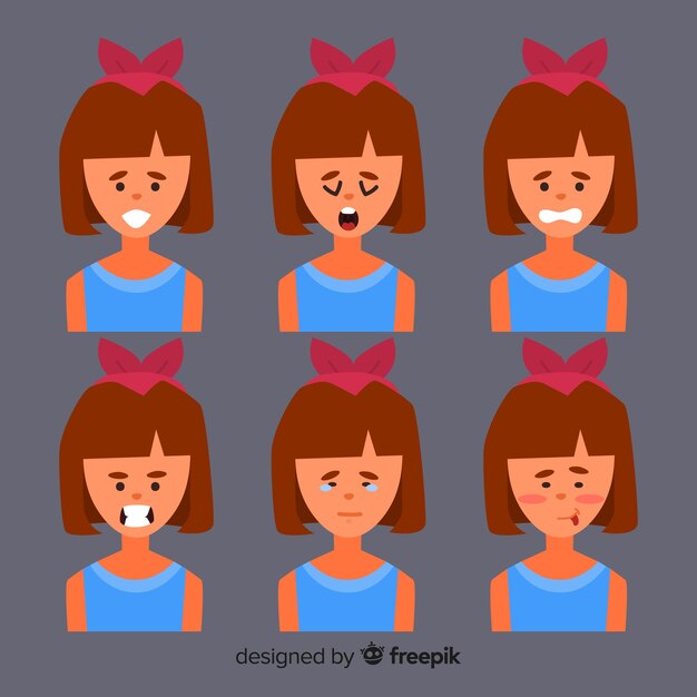 Personaje mostrando sentimientos