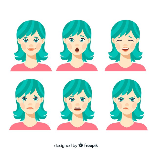 Personaje mostrando sentimientos
