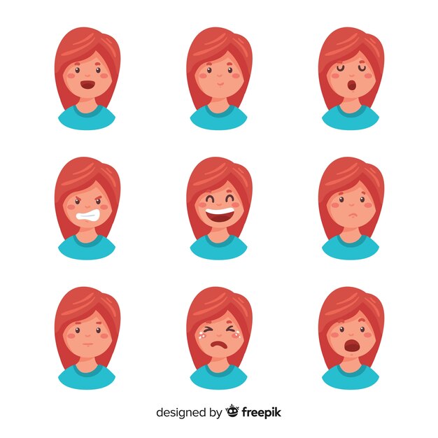 Personaje mostrando sentimientos