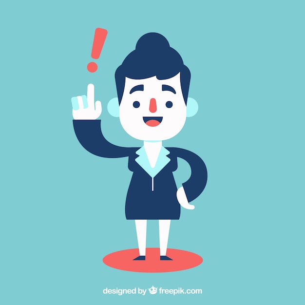 Vector gratuito personaje de mujer de negocios