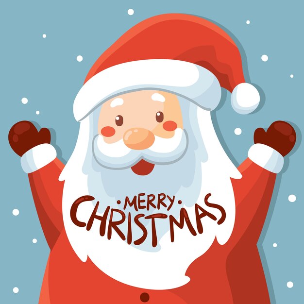 Personaje de Navidad con letras