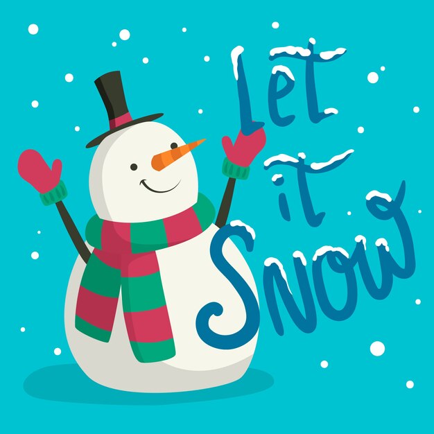 Personaje de Navidad con letras