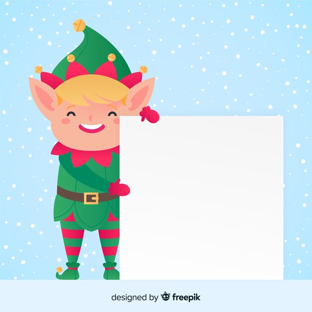 Personaje navideño adorable con plantilla