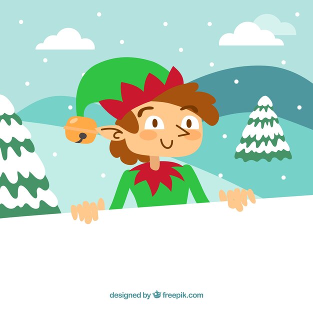 Personaje navideño con carta