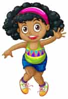 Vector gratuito un personaje de niña africana